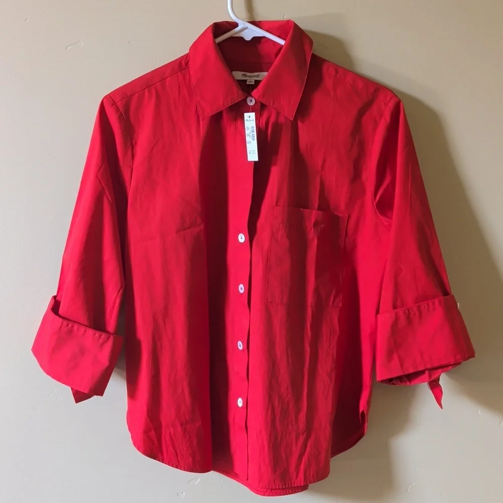 Madewell Cuffed Sleeve Top - Picture 12 of 14